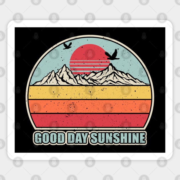 Vintage Good Day Sunshine Magnet by Symmetry Stunning Portrait